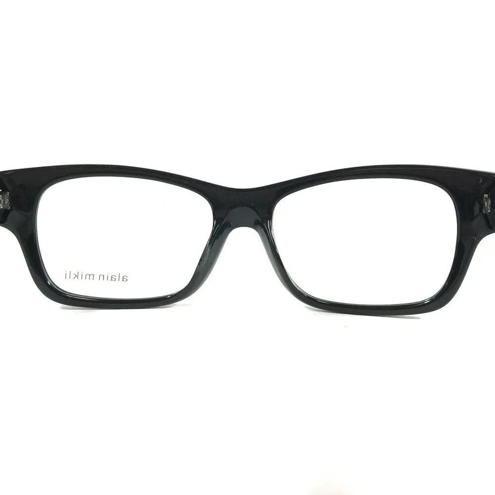 Alain Mikli Eyeglasses Frames AL5002 0106 Shiny Black Square Thick Rim 54-17-135